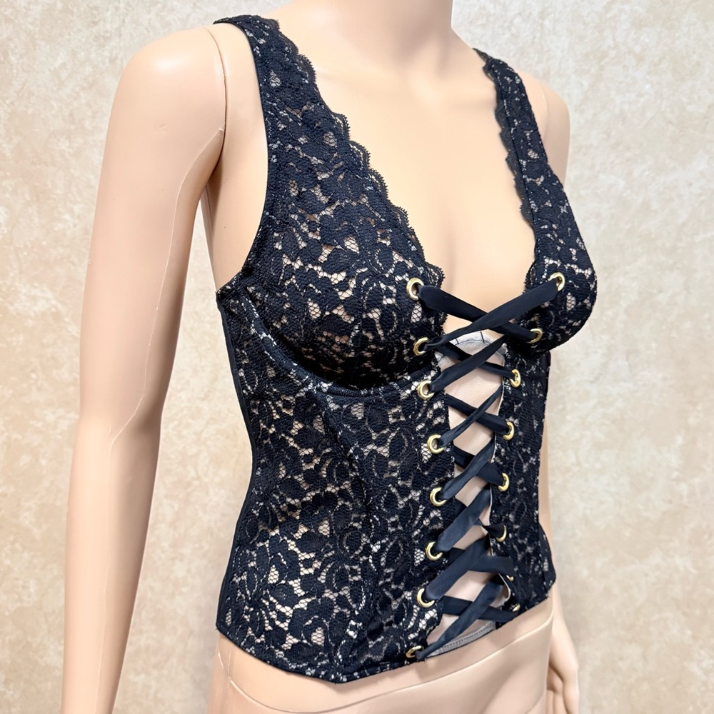 Victoria's Secret Black Lace Top size 34c - Picture 6 of 14